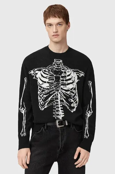 Sveter s prímesou vlny AllSaints SKELLI