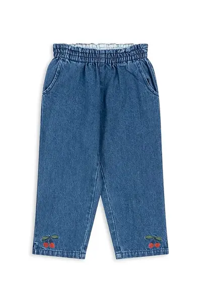 Bavlněné džíny Konges Sløjd MAGOT FRILL PANTS GOTS KS104476