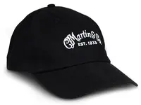 Martin Cotton Baseball Cap Black/White Logo