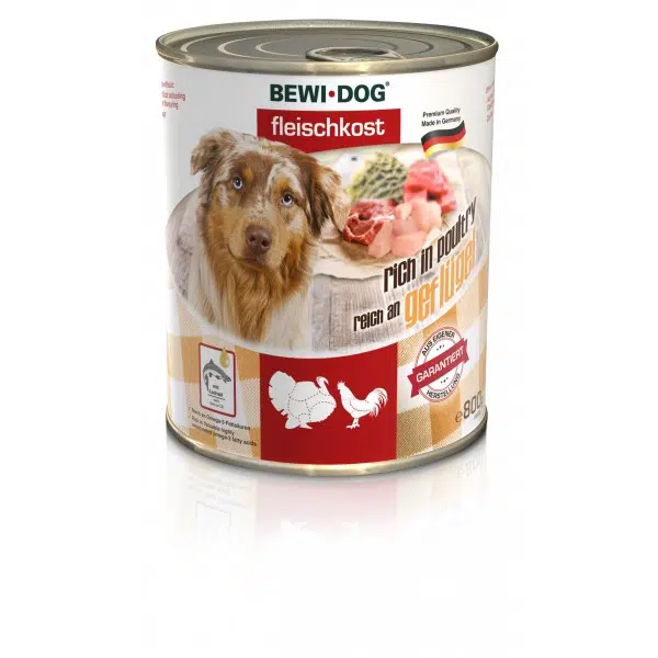 Bewi-Dog konzerva čisté maso bohaté na drůbeže 6 x 800 g