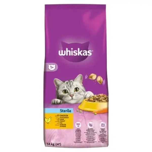 Whiskas Sterile suché krmivo pre mačky 14 kg