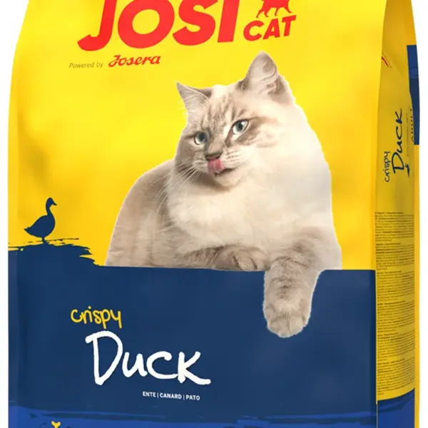 Josicat Crispy Duck - křupavé suché krmivo s příchutí kachny pro kočky 8 + 2 kg