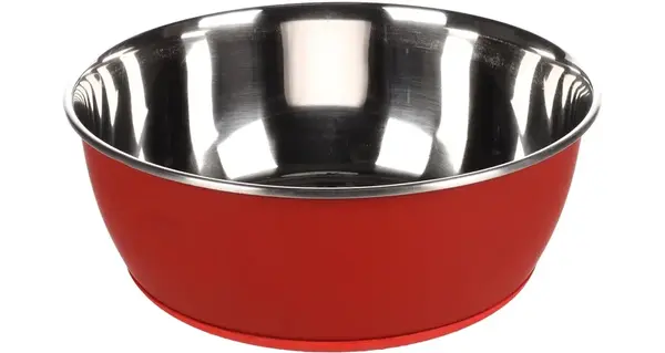 Flamingo Tobias kovová miska pro psy - červená 1900 ml - A: 20 cm, B: 7,5 cm, C: 15 cm
