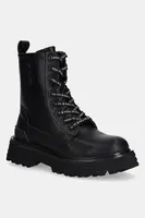 Dětské kožené workery Patrizia Pepe černá barva, PPJ978