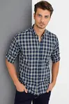 G672 DEWBERRY MEN'S SHIRT-NAVY-GREEN