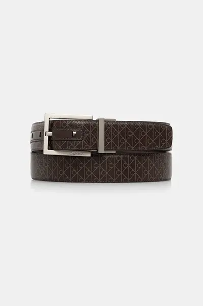 Oboustranný pásek Calvin Klein pánský, hnědá barva, LV04D7027G