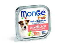 Monge Dog Fruit paté - losos a hrušky 100 g