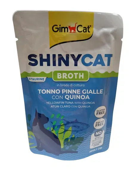 GimCat Shinycat vlhké krmivo pre mačky - tuniak, quinoa 70 g