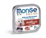 Monge Dog Fresh paté s kúskami mäsa - jahňacie 100 g