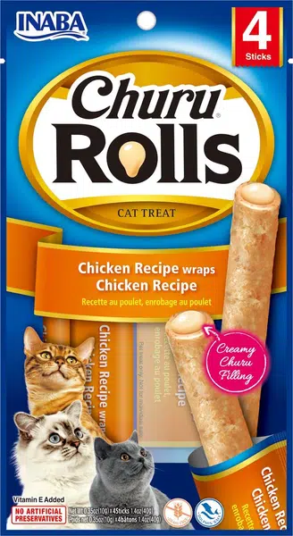 INABA Cat Churu Rolls - s kuracím 4 x 10 g