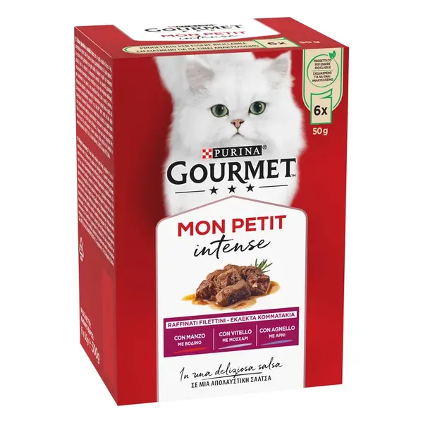 Gourmet Mon Petit mokré krmivo - s mäsom 6 x 50 g