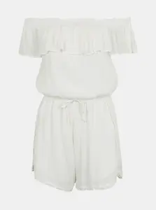 Bílý krátký overal s odhalenými rameny TALLY WEiJL - Dámské