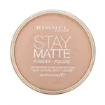 Rimmel London Stay Matte Long Lasting Pressed Powder púder so zmatňujúcim účinkom 003 Peach Glow 14 g