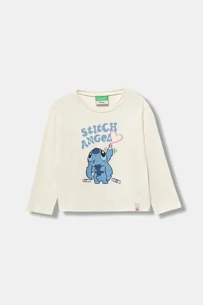 Detská bavlnená košeľa s dlhým rukávom United Colors of Benetton