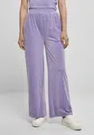 Women's Straight Velvet Sweatpants High Waisted Lavender