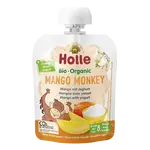 HOLLE Mango Monkey - BIO Dětské ovocné pyré s jogurtem 85 g