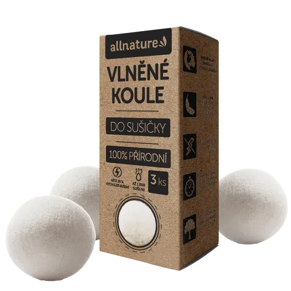 ALLNATURE Vlněné koule do sušičky 3 ks