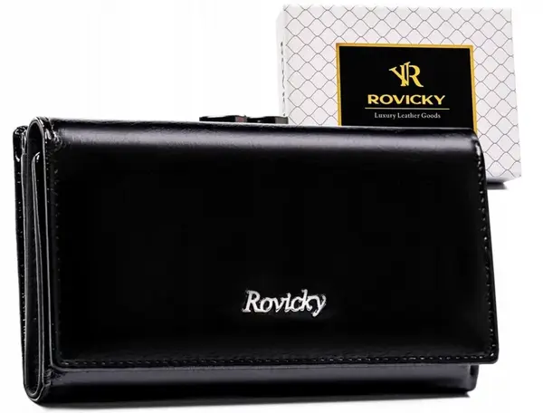 Dámská kožená peněženka černá - Rovicky Gabra