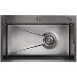 Dřez Lars 75x46 PVD černý+příslušenství