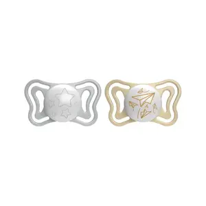 Chicco Dudlík Physio Light silikonový noční 6-16m, 2ks