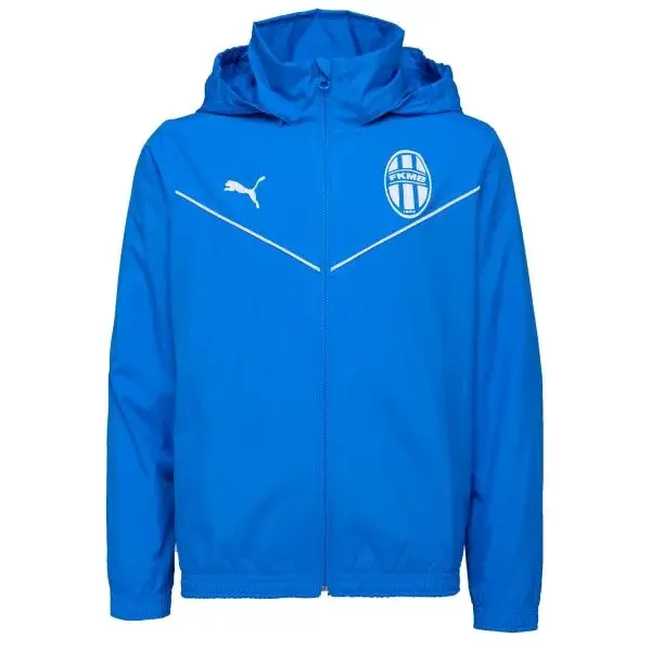 Puma TEAMRISE ALL WEATHER JACKET JR - FK MLADÁ BOLESLAV Detská športová vetrovka, modrá, veľkosť