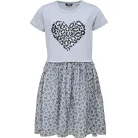 Lewro HARRIET Pohodlné dievčenské šaty s tylovou sukňou, sivá, veľkosť 128-134