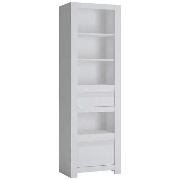 Regál Novi NVIR01 2S biela alpin/pvc biela supermat