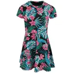 ALPINE PRO DRIMO Dievčenské šaty s rukávmi, čierna, veľkosť 104-110