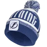 FANATICS TAMPA BAY LIGHTNING THRIVE CUFFED POM BEANIE Čiapka, modrá, veľkosť