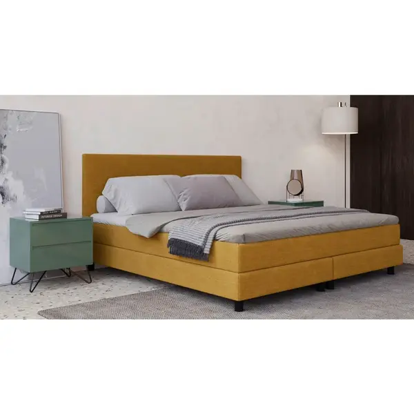 MID.YOU AMERICKÁ POSTEL, 180/200 cm, žlutá
