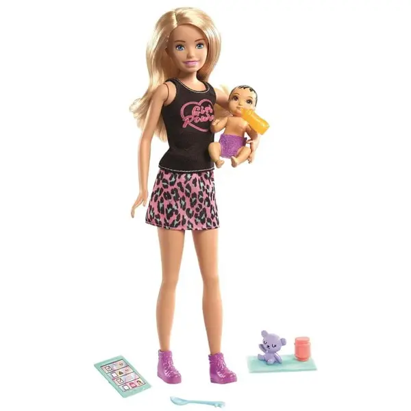 Mattel Barbie Skipper pestúnka s dieťatkom