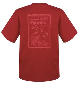 Husky Tee Stamp L S, red Dámské bavlněné triko