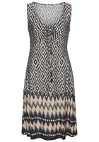 BUFFALO Šaty  béžová / hnedá / čierna