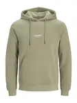 JACK & JONES Mikina 'JJESoho'  olivová / biela