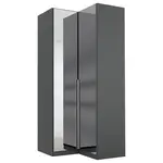 Rauch Möbel ROHOVÁ ŠATNÍ SKŘÍŇ, šedá, barvy stříbra, 100/229/102 cm