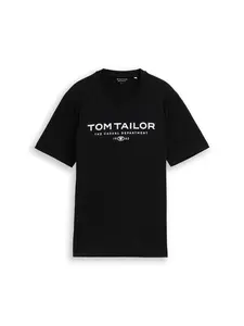 TOM TAILOR Tričko  čierna / biela