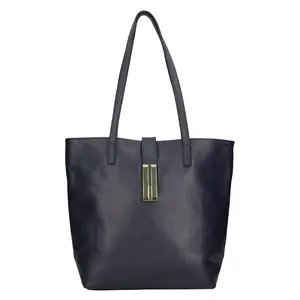 Dámská kožená kabelka Italia Ramira - tmavě modrá