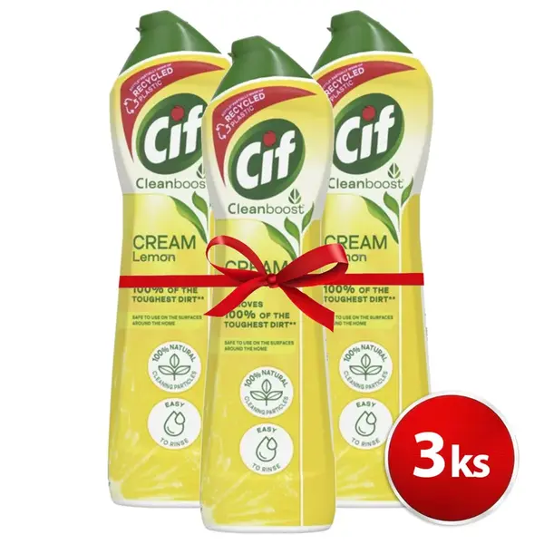 SET 3ks CIF tekutý prášok 500ml Lemon