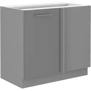 Spodní rohová skříňka 105 DN 1F BB Barva korpusu: Šedá, Barva dvířek: Šedý lesk (Šedá)
