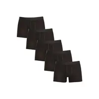 5PACK pánske boxerky nadrozmer čierne (5NBX001) 9XL