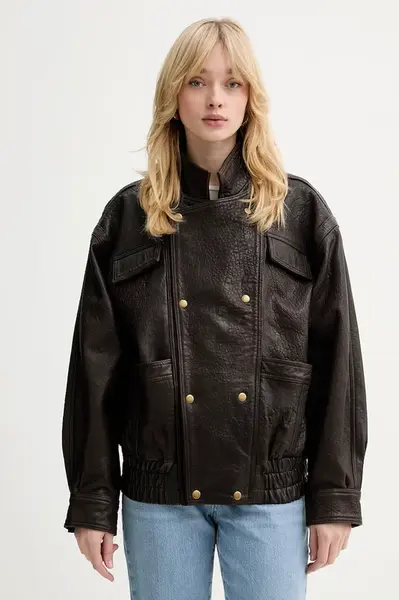 Kožená bunda Bardot