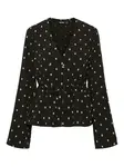 PIECES Blúzka 'Novalee'  čierna / biela