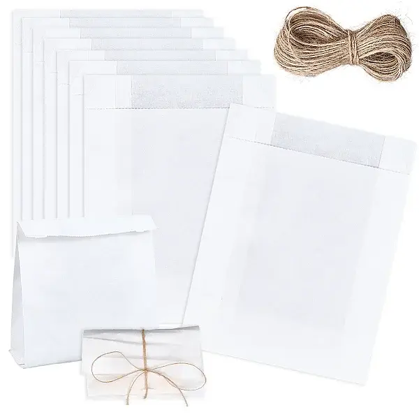 50Pcs Rectangle Paper Baking Bags