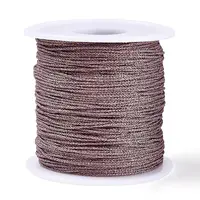 100M Segment Dyed Round Polyester Metallic Braided Cords