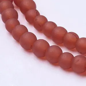 Baking Painted Transparent Glass Bead Strands