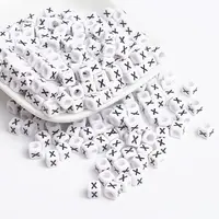 Acrylic Horizontal Hole Letter Beads
