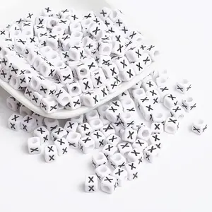 Acrylic Horizontal Hole Letter Beads