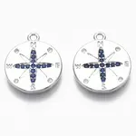 Brass Micro Pave Cubic Zirconia Pendants