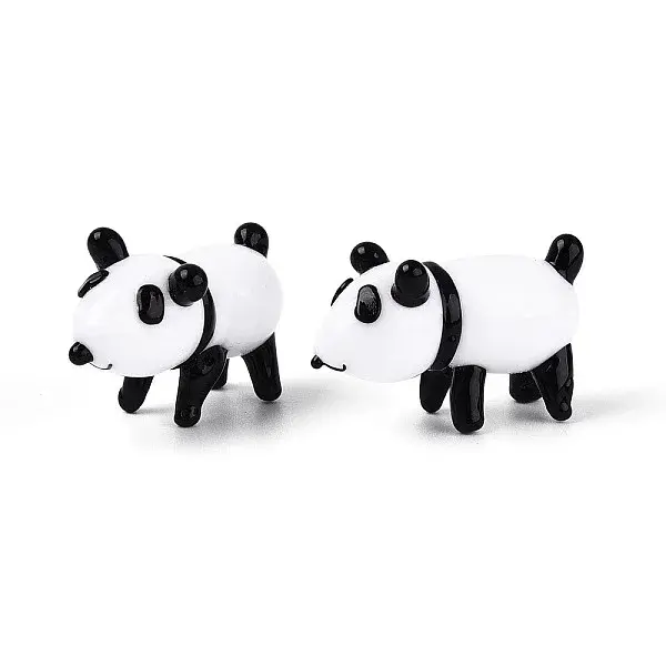 Handmade Lampwork Panda Display Decorations