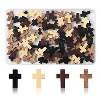 100Pcs 4 Colors Wooden Pendants